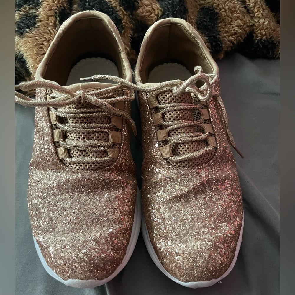 Pierre Dumas Gold Glitter Sneaker